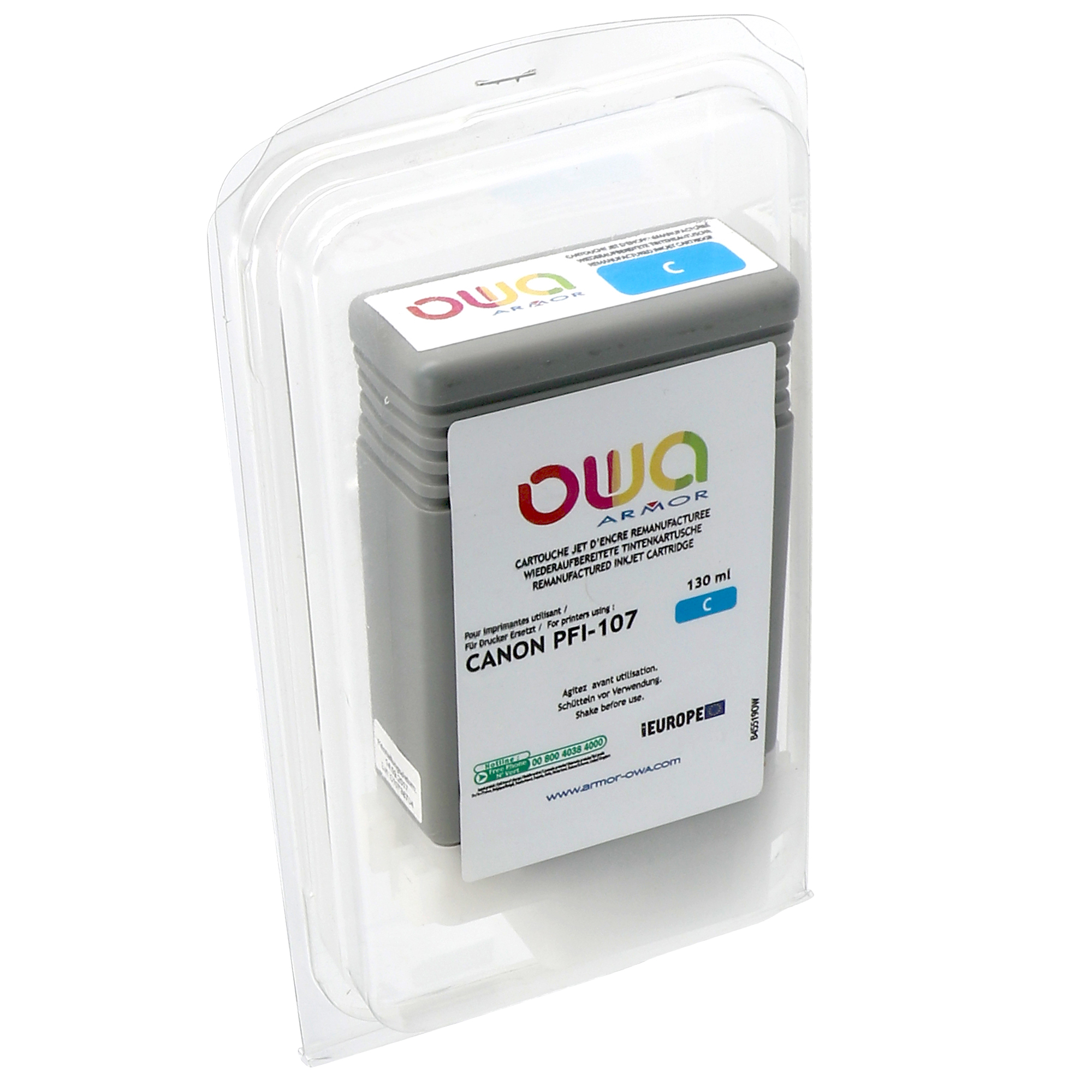 Armor - Cartuccia per Canon PFI-107 - Ciano …
