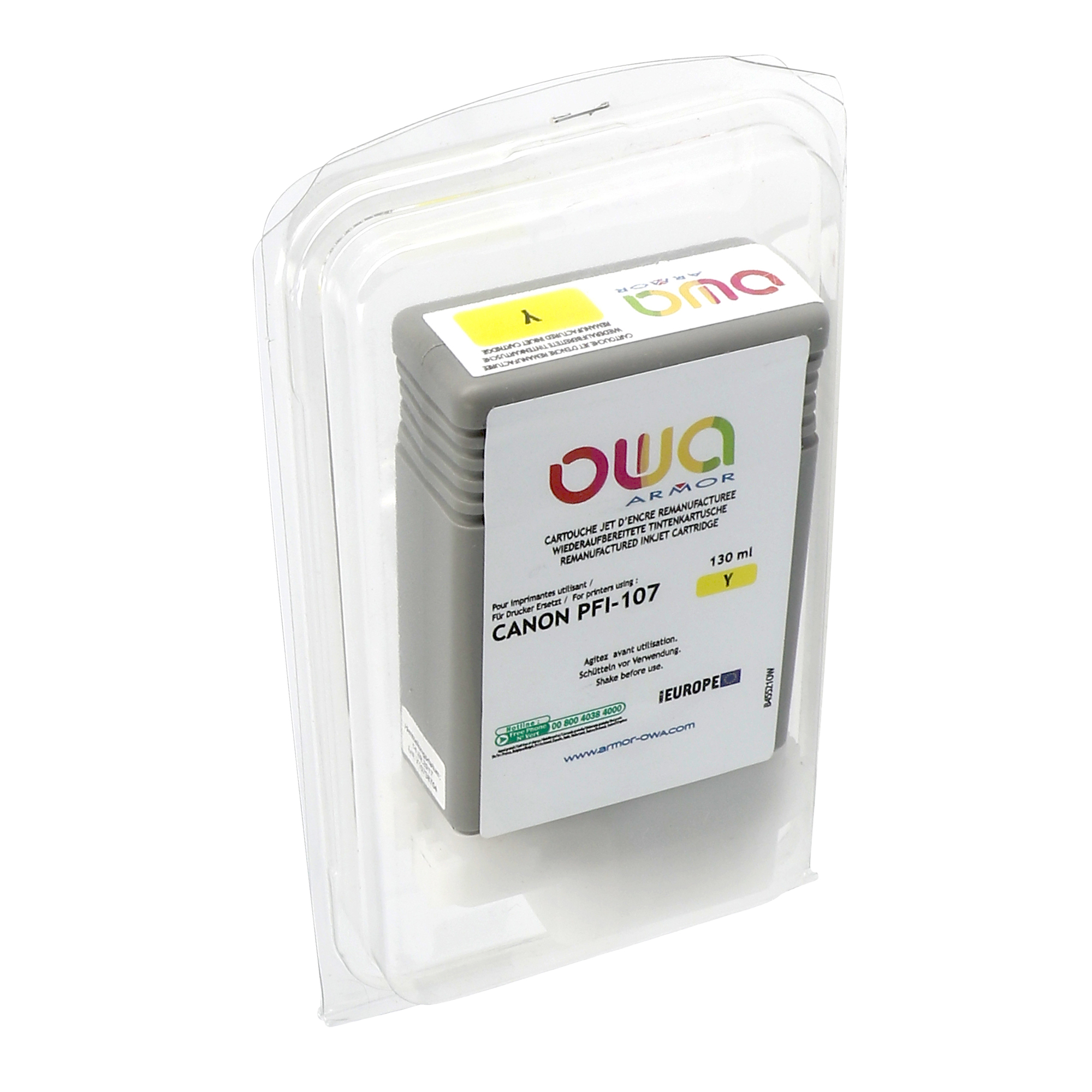 Armor - Cartuccia per Canon PFI-107 - Giallo …