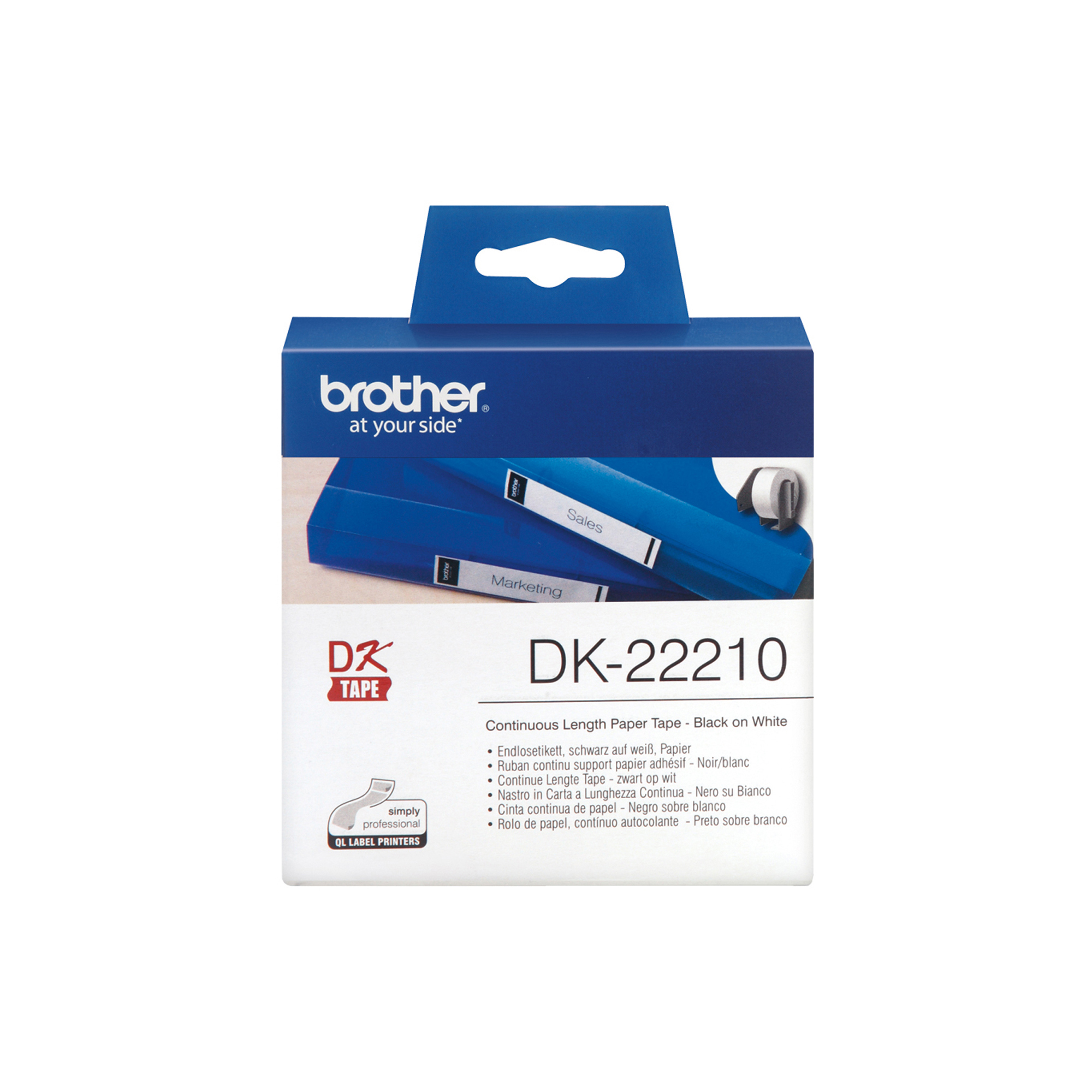 Brother DK-22210 - Nero su bianco - Rotolo …