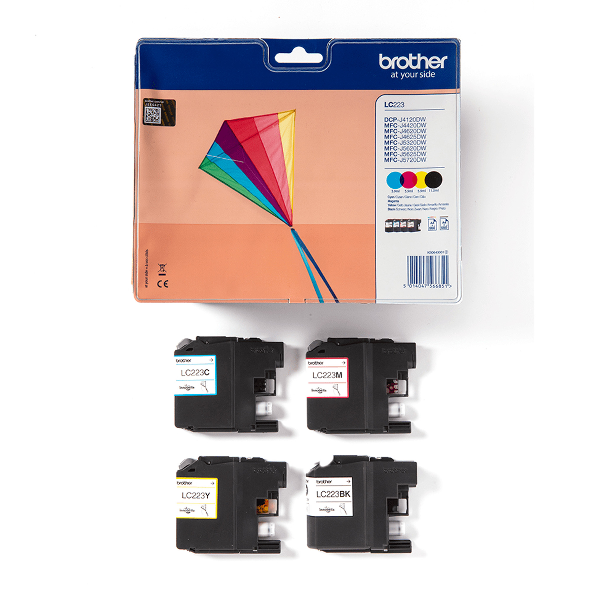 Brother LC223 - Confezione da 4 - nero, …