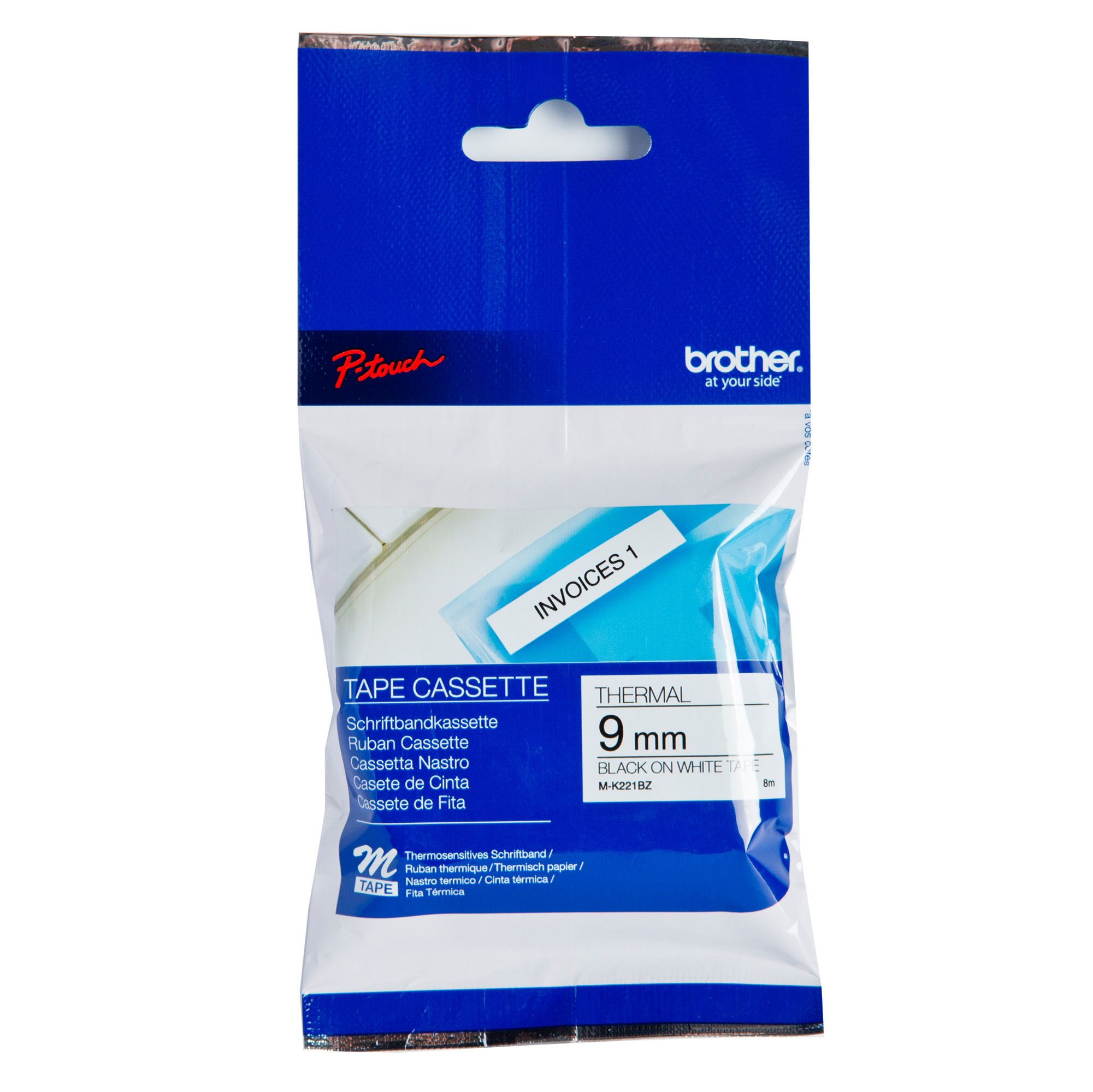 Brother M-K221BZ - Nero su bianco - Rotolo …