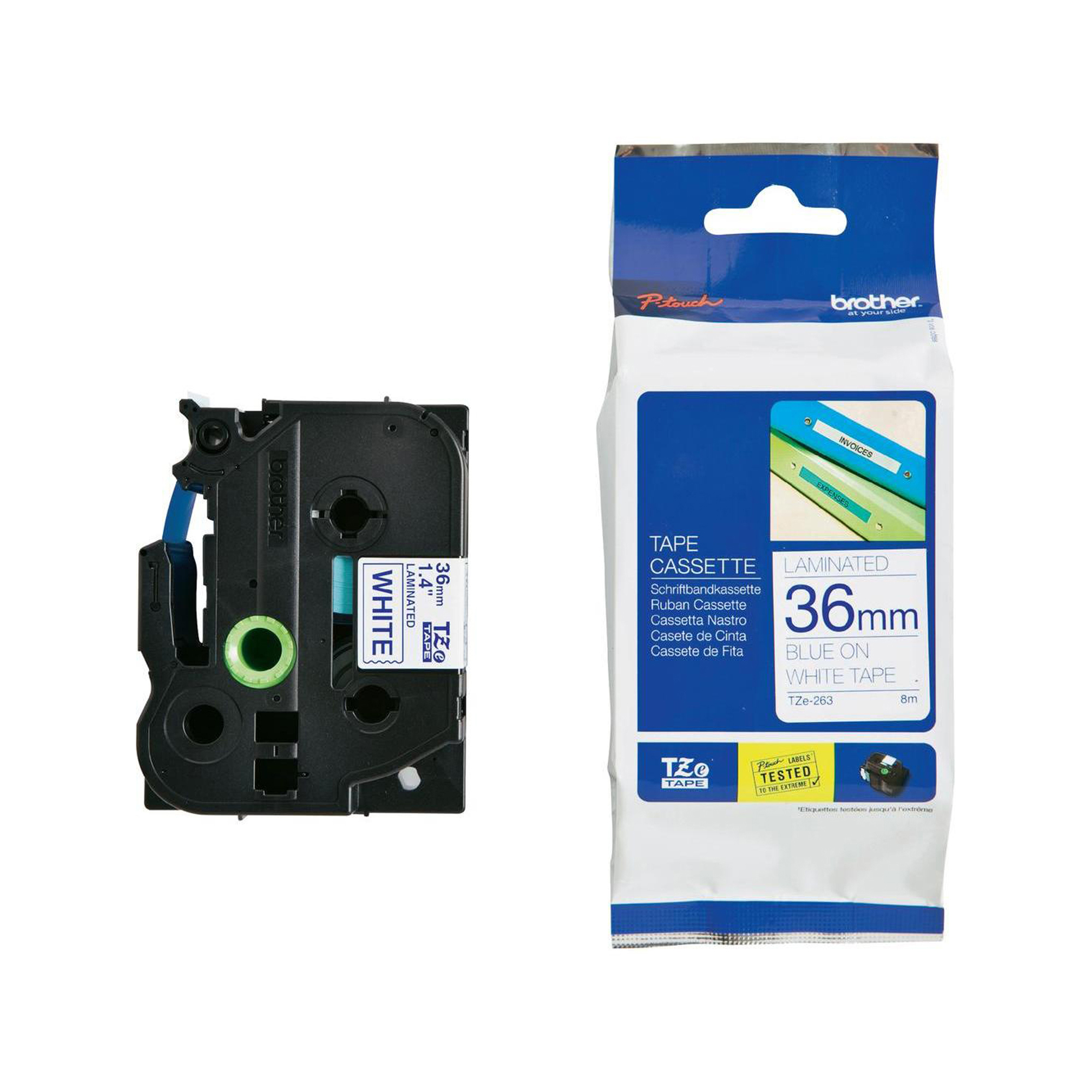NASTRO LAMINATO 36 MM BLU SU BIANCO ( …