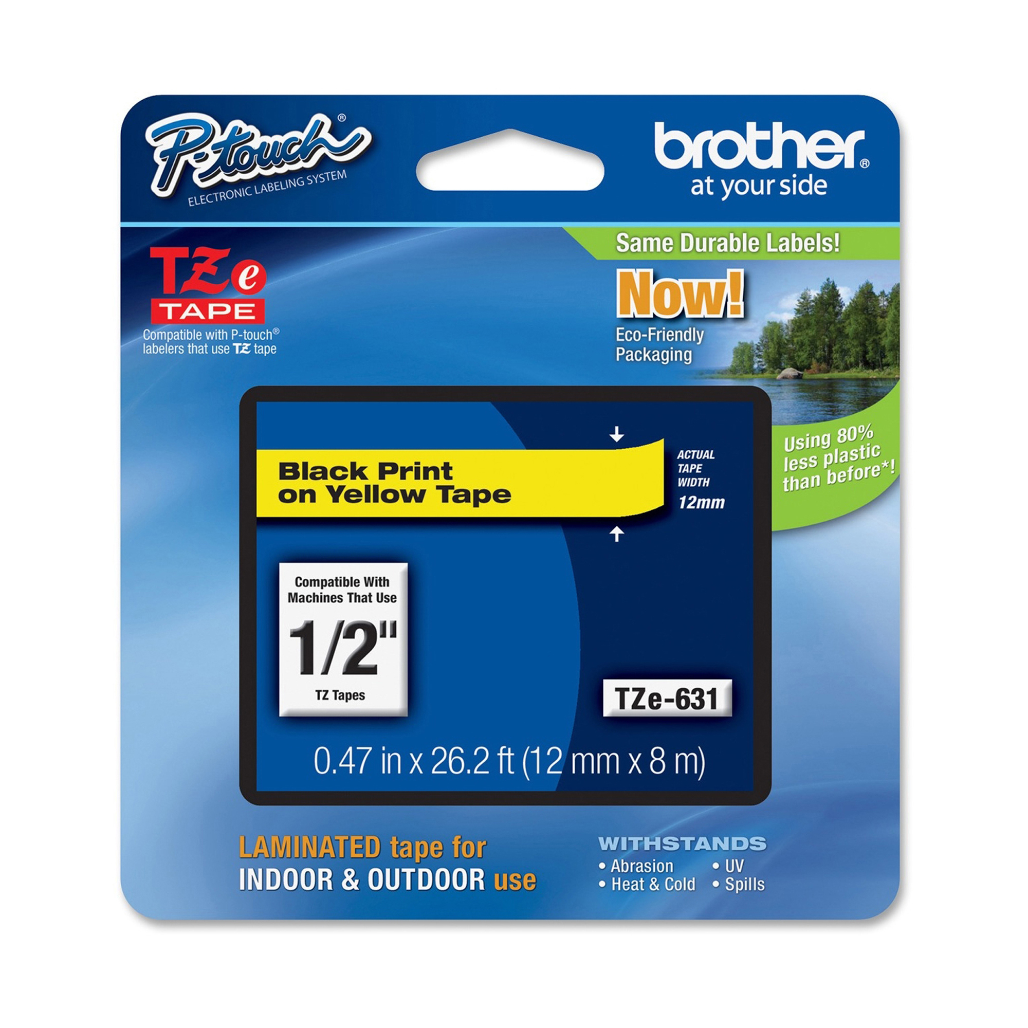 Brother - Nastro - Nero/Giallo - TZE631 - …