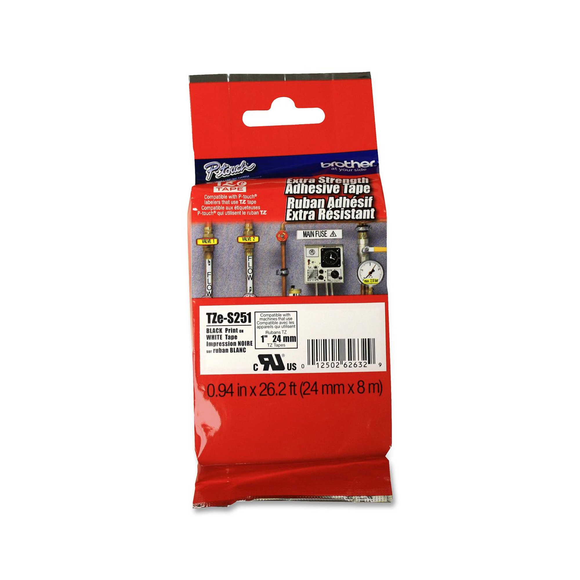 NASTRO TIPO TZ 24MM NERO/BIANCO ADESIVO RESISTENTE LUNGHEZZA …