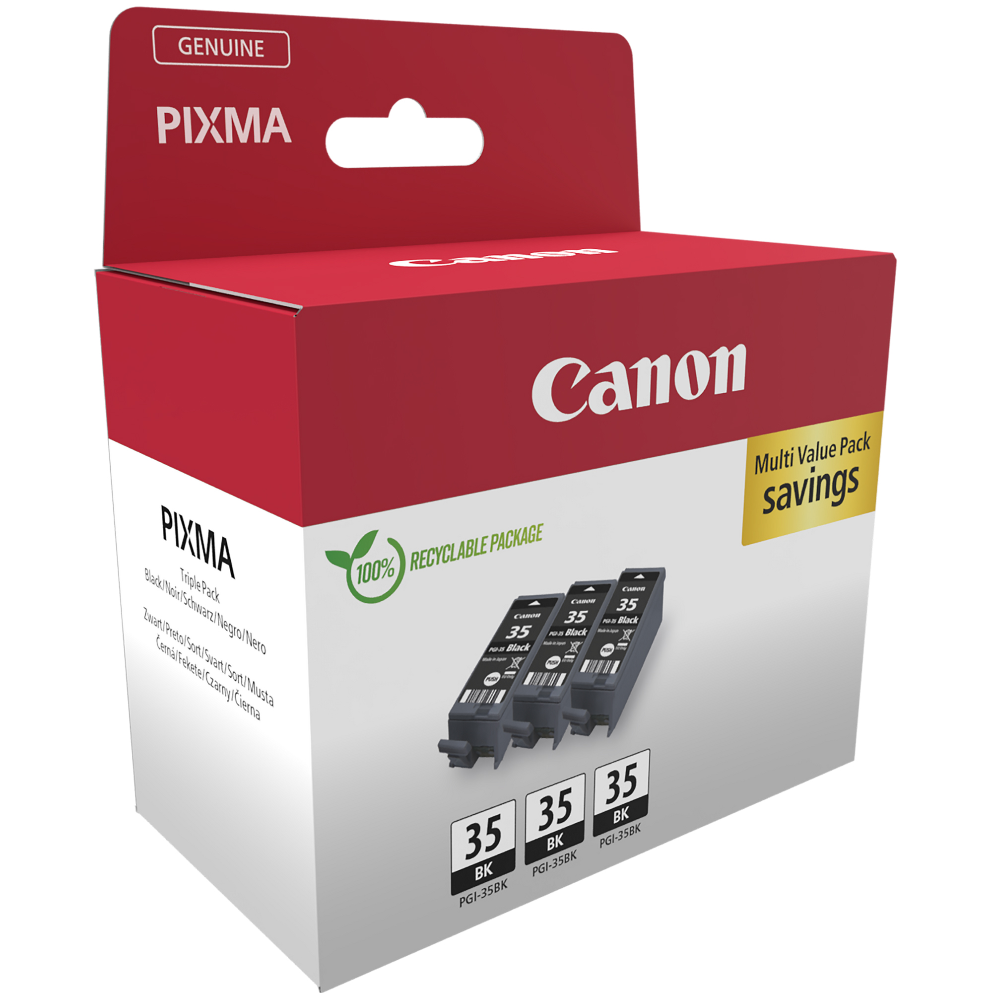 Canon PGI-35BK Triple Pack - Confezione da 3 …