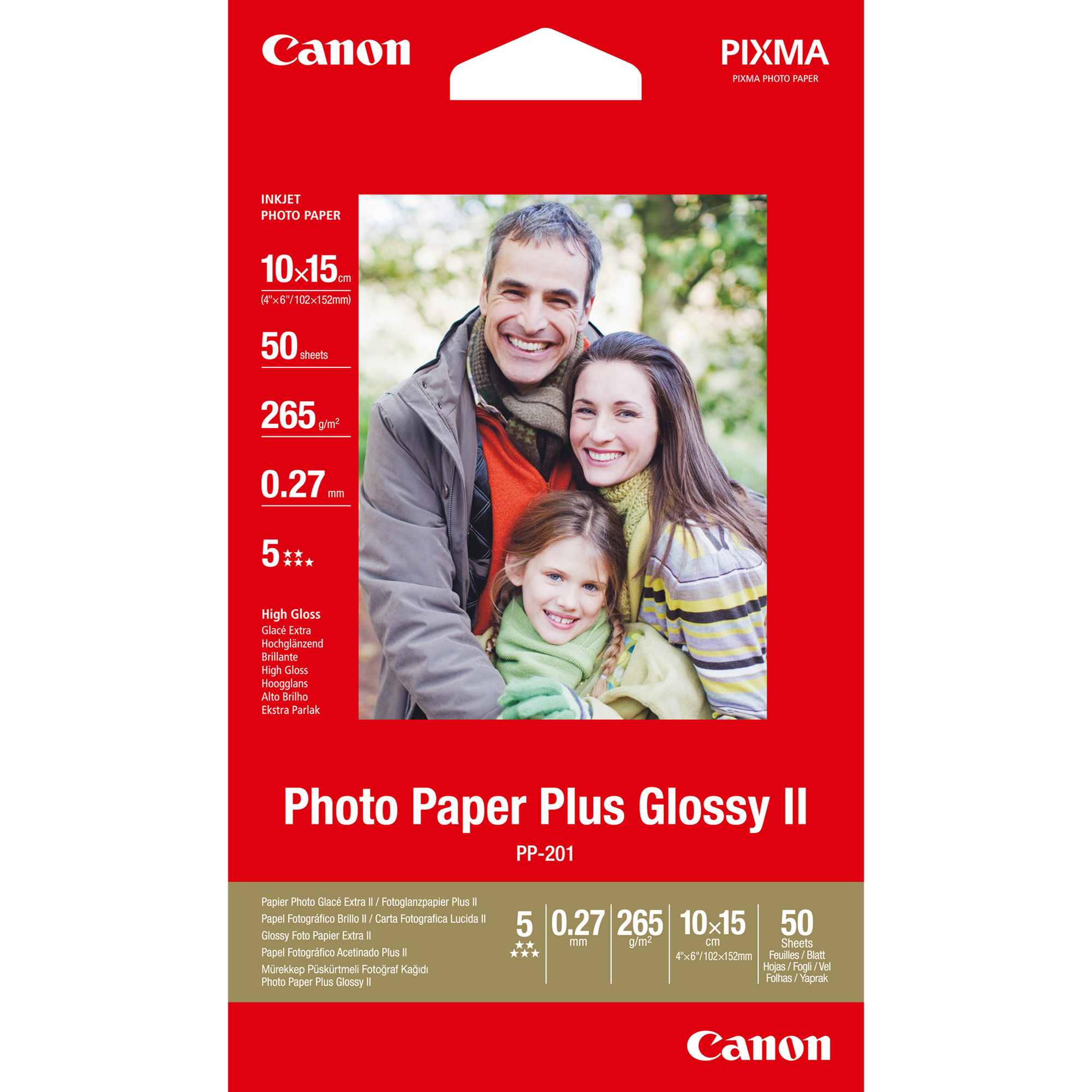 Canon Photo Paper Plus Glossy II PP-201 - …