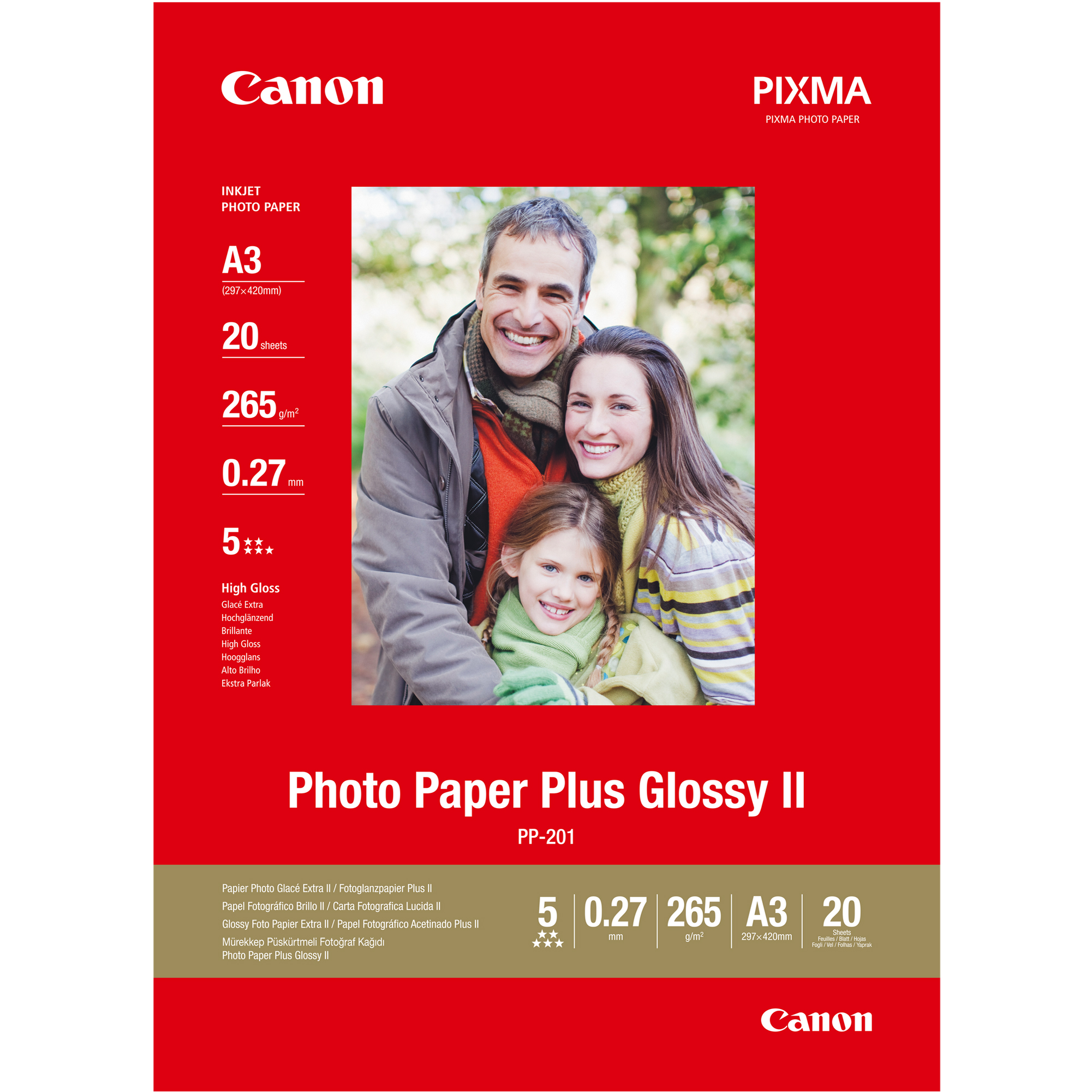 Canon Photo Paper Plus Glossy II PP-201 - …