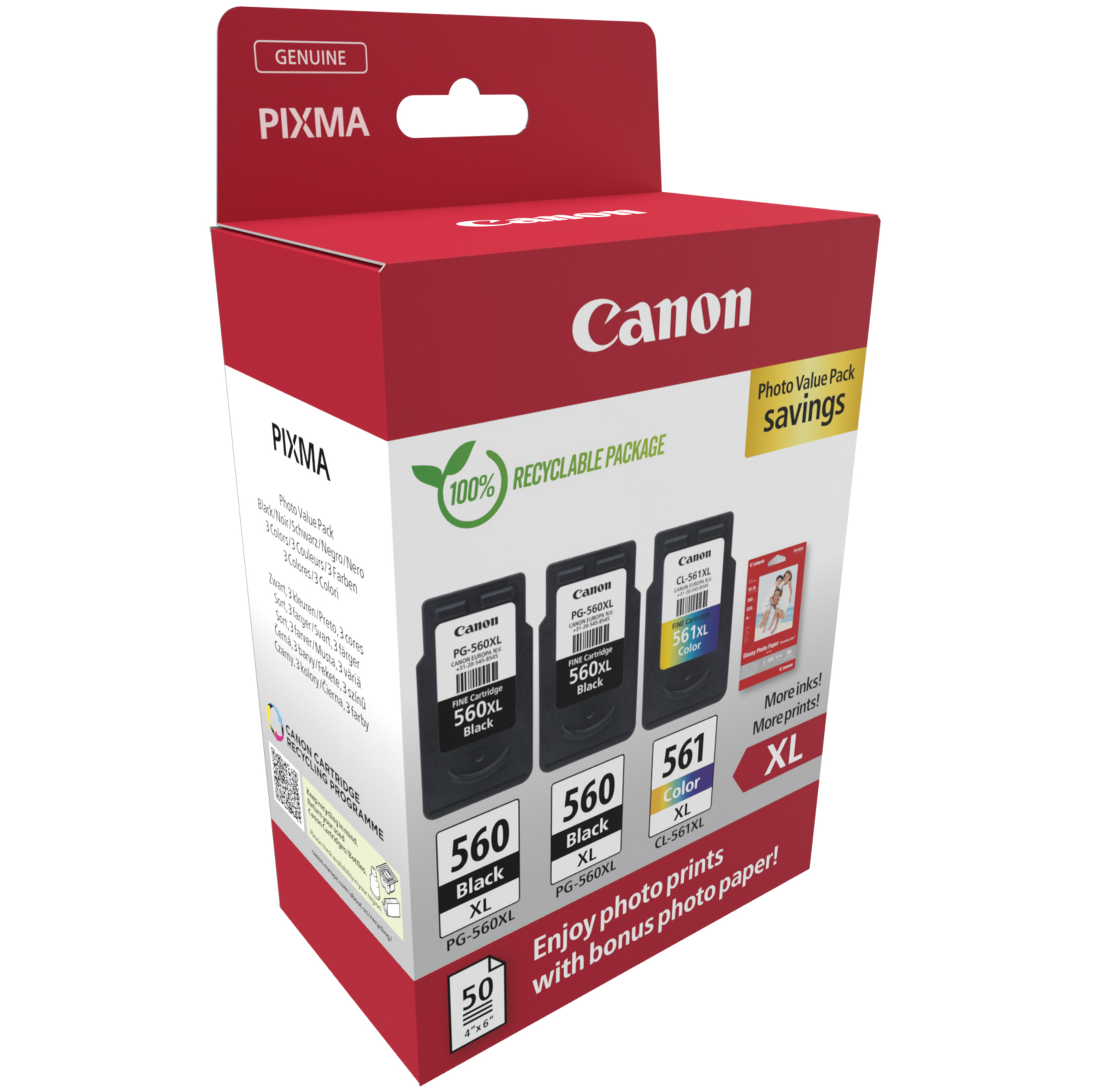 Canon PG-560XL x2/CL-561XL Photo Value Pack - Lucido …