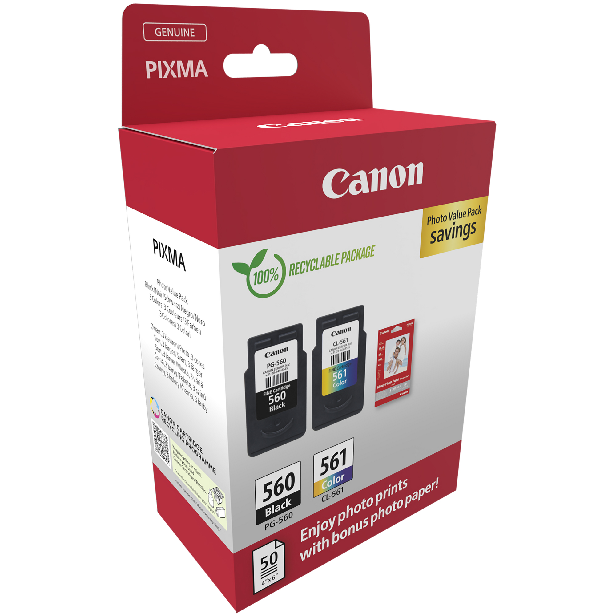 Canon PG-560/CL-561 Photo Value Pack - Lucido - …