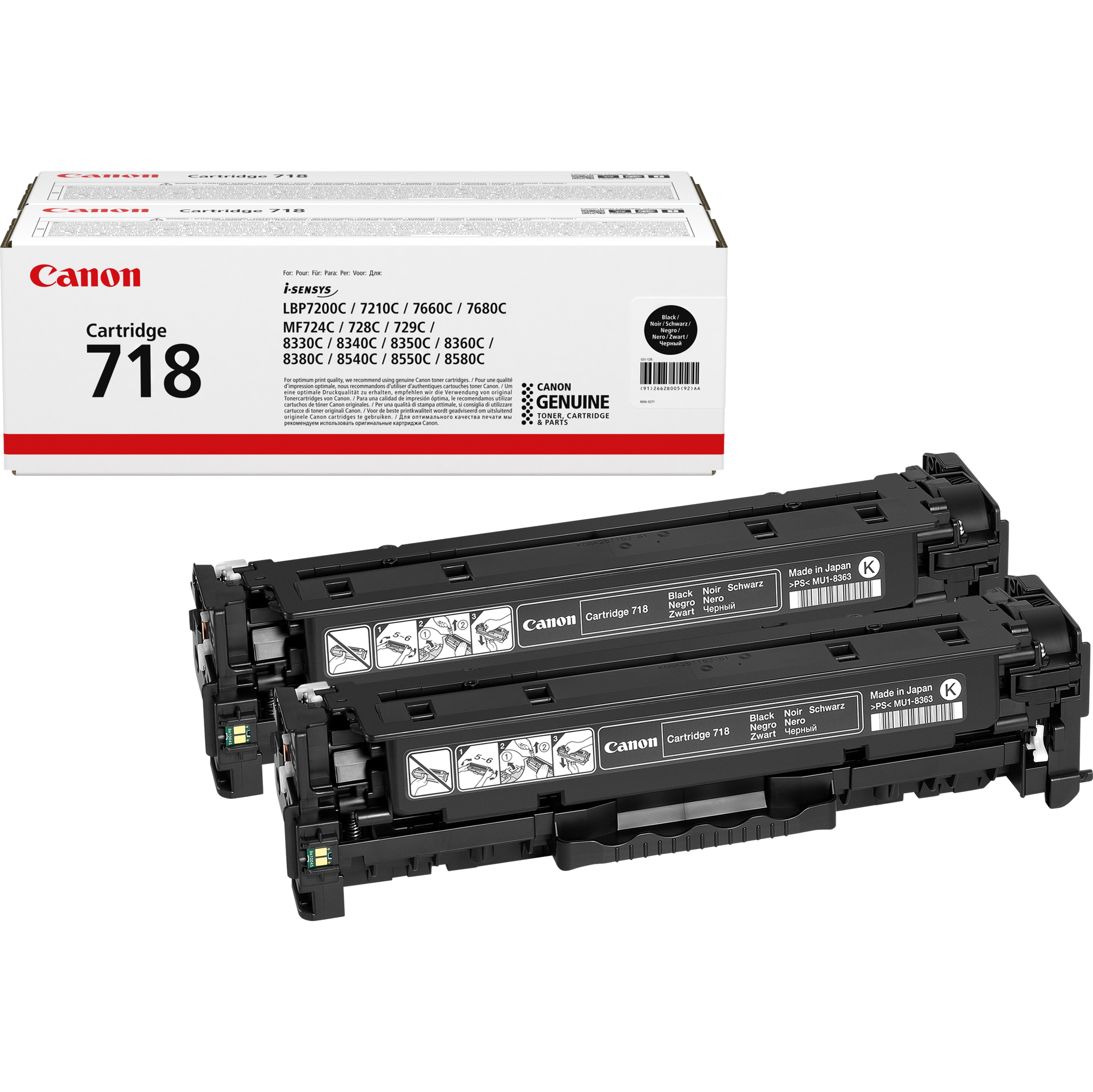 Canon 718 Black - Confezione da 2 - …
