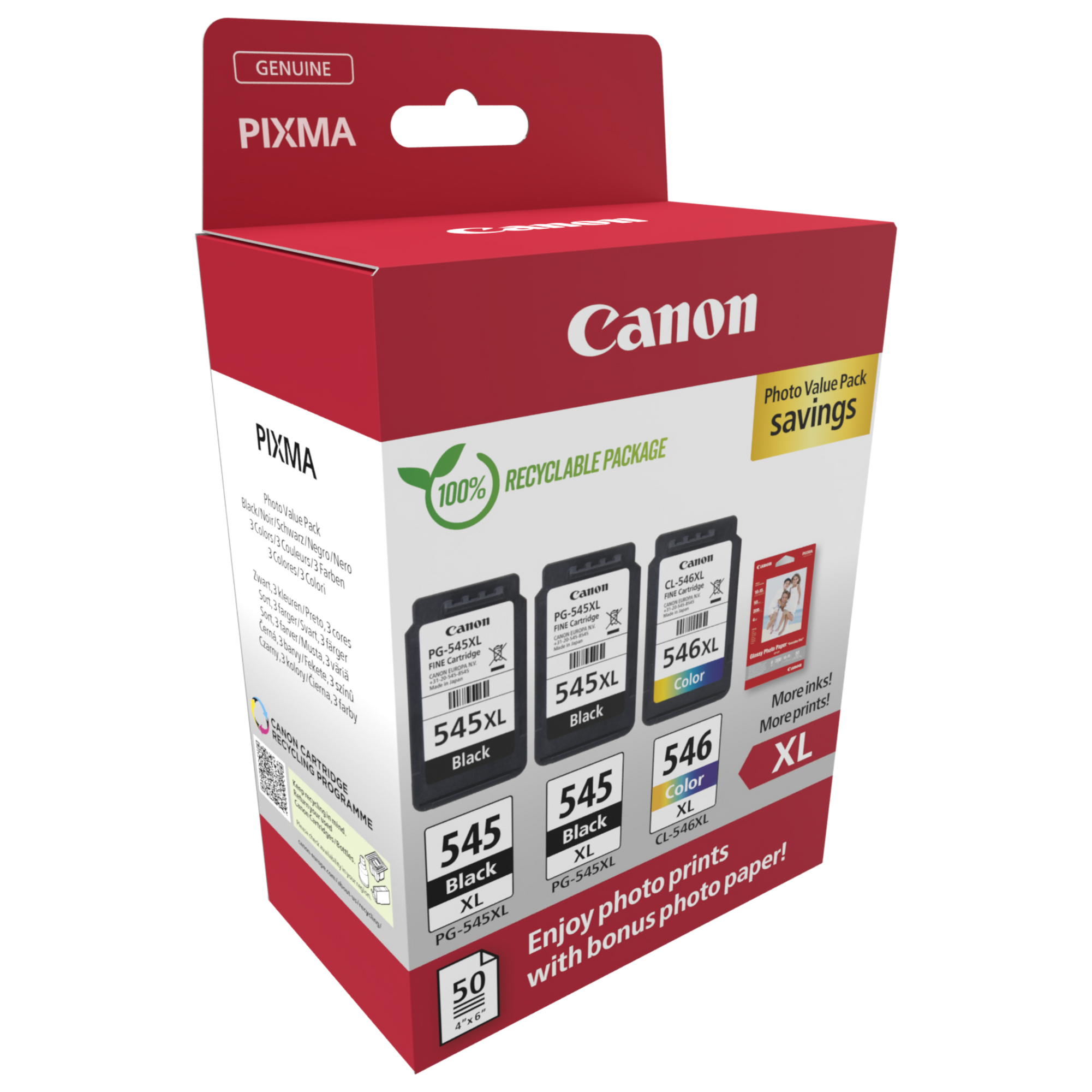 Canon PG-545 XL/CL-546XL Photo Value Pack - Confezione …