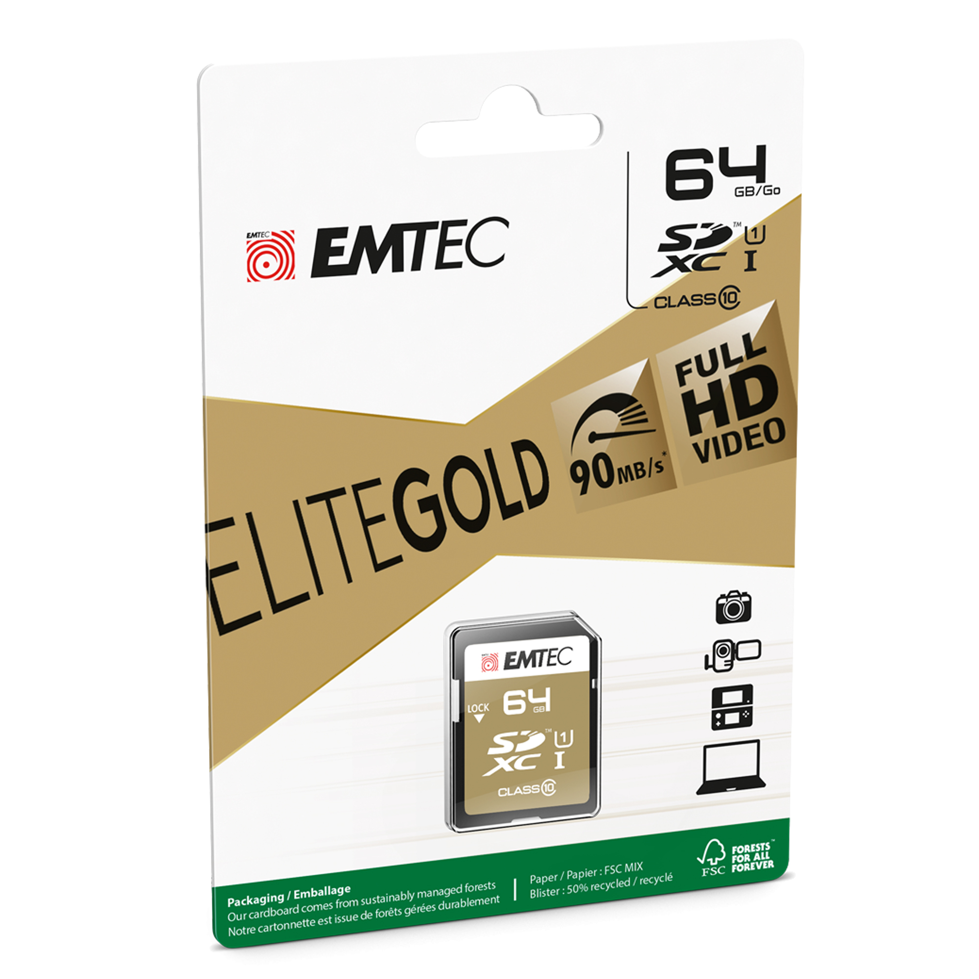 Emtec - SDXC Class 10 Gold + - …