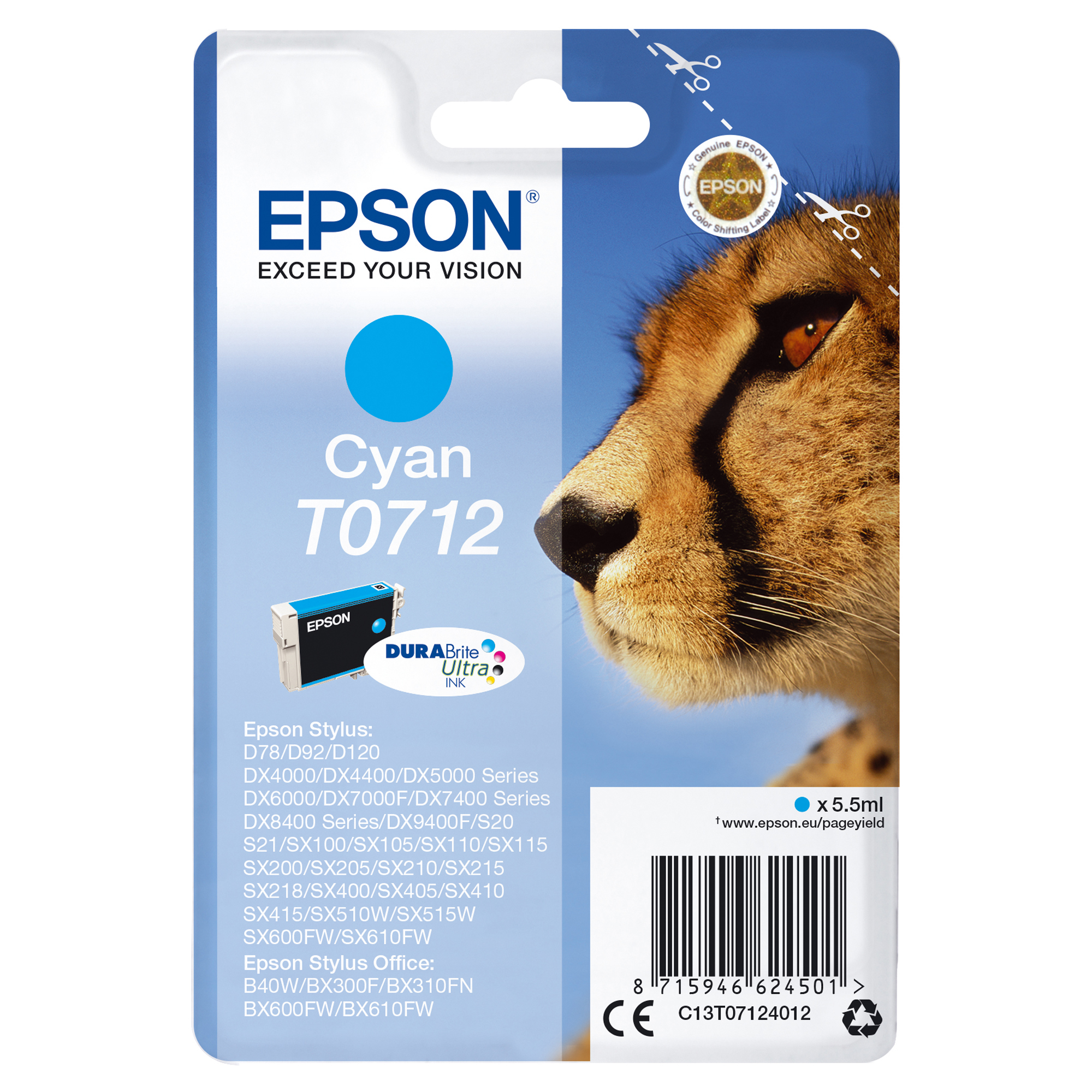 Epson T0712 - 5.5 ml - ciano - …