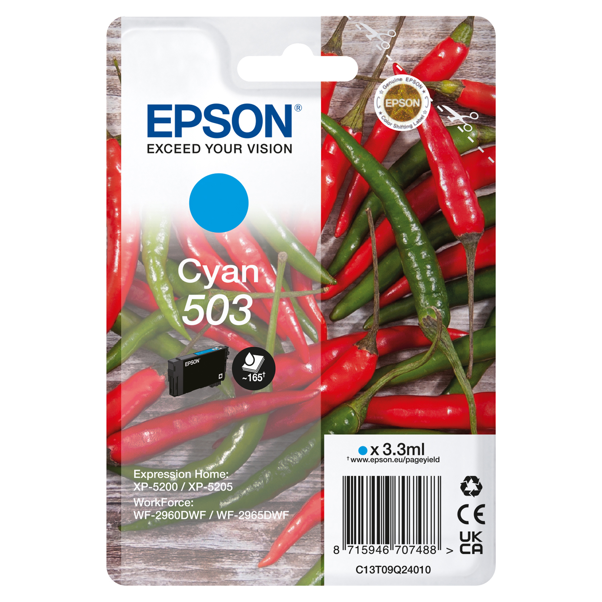 Epson 503 Singlepack - 3.3 ml - ciano …