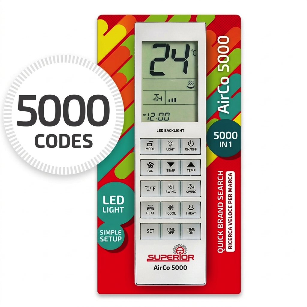 SUPERIOR TELECOMANDO UNIVERSALE ARIA CONDIZIONATA AIRCO 5000 IN …