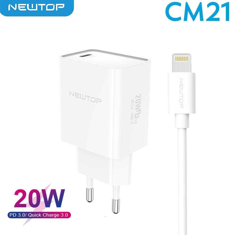 NEWTOP CM21 CARICATORE 20W PD CON CAVO TYPE-C/ …