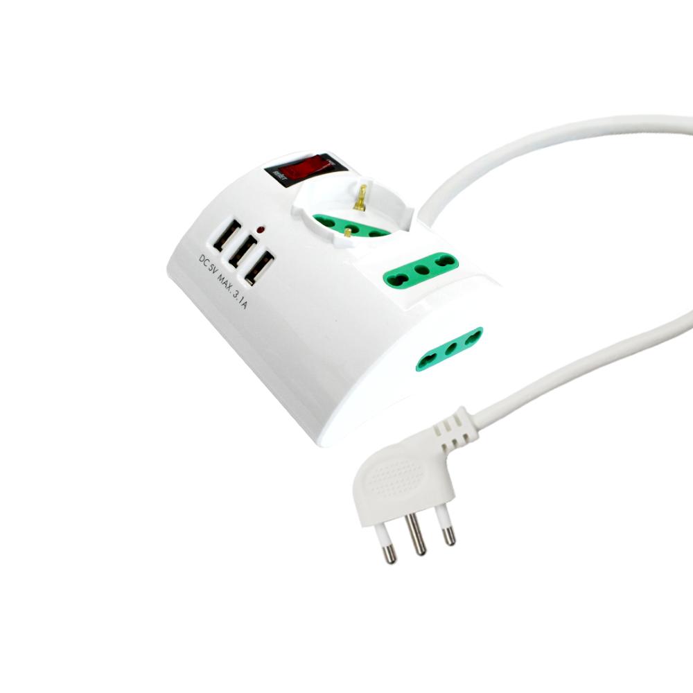 EXTRASTAR MULTIPRESA DA TAVOLO 2 PRESE 10/16A+SCHUKO +3 …
