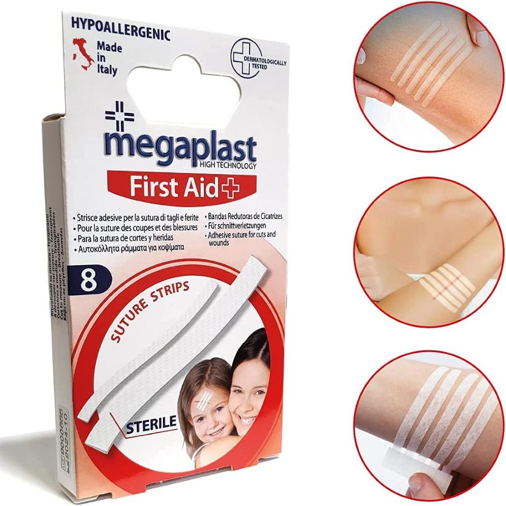 MEGAPLAST FIRST AID ML 8 CEROTTI SUTURA ASSORTITI …