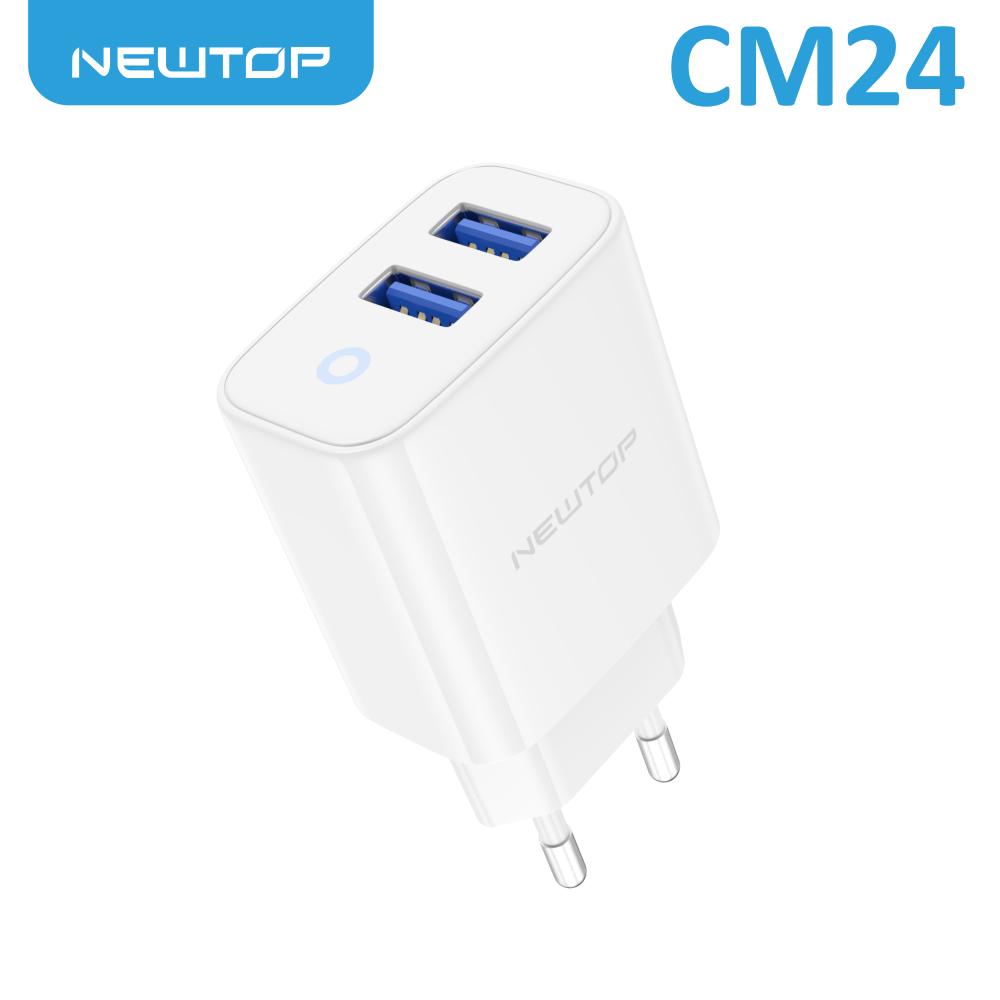 NEWTOP CM24 CARICATORE DA MURO SIMPLE 2 USB …