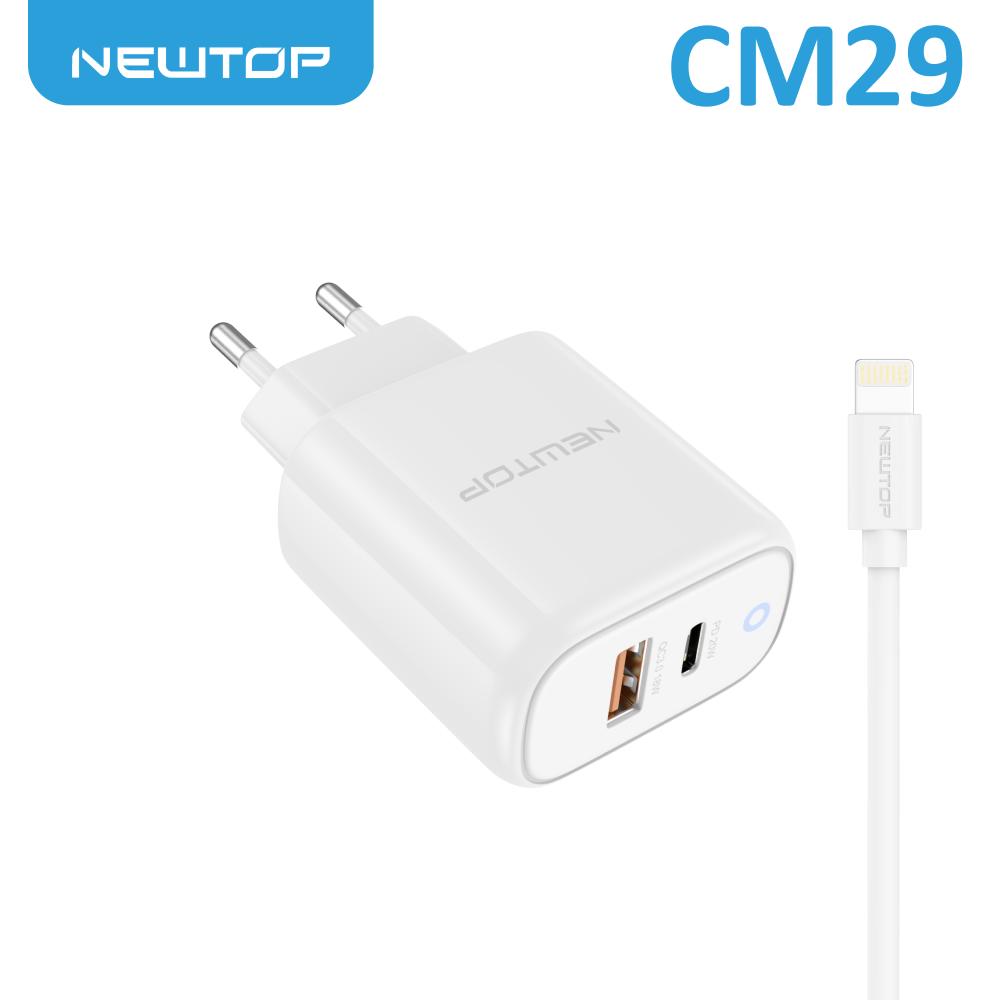 NEWTOP CM29 CARICATORE QC3.0 18W + PD 20W …