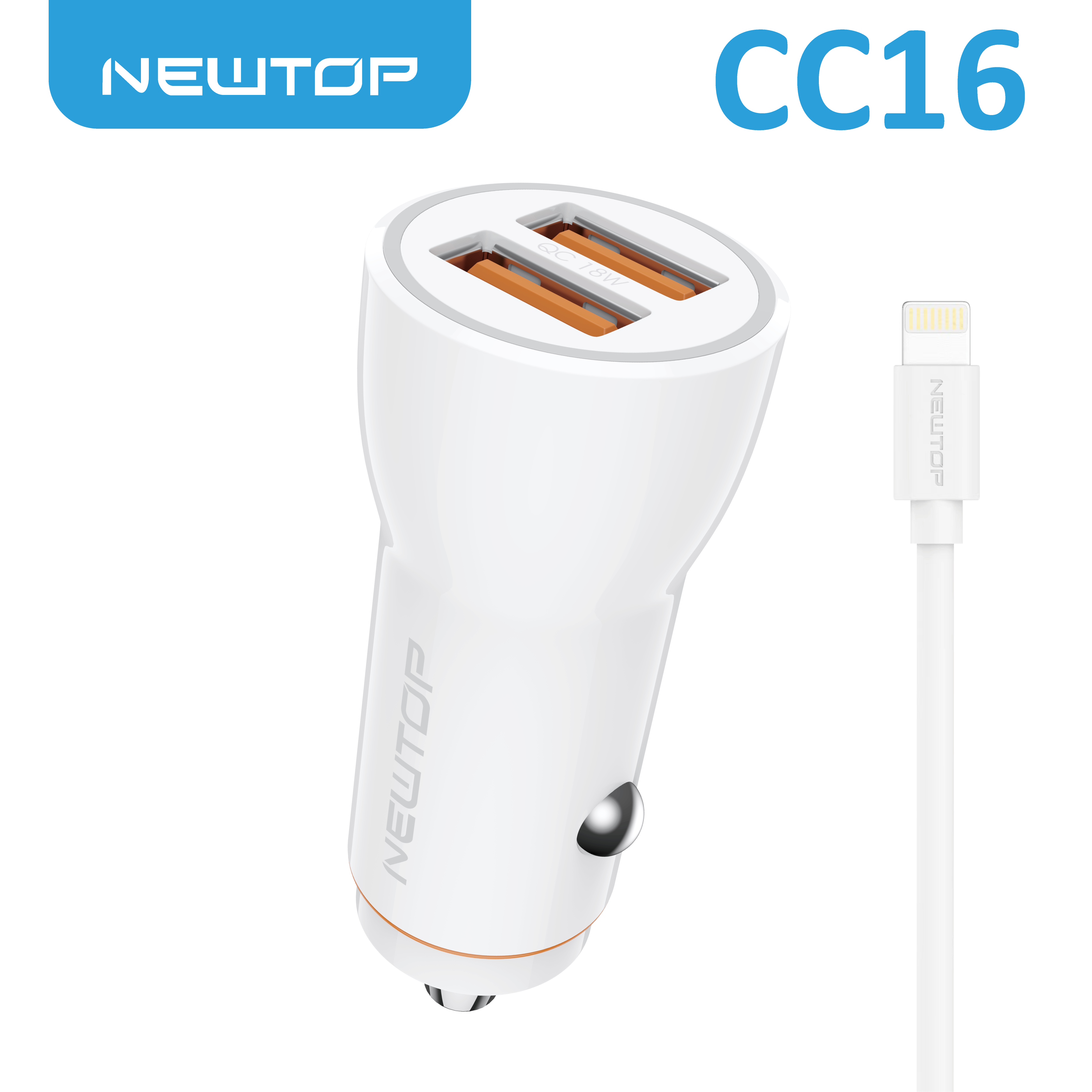 NEWTOP CC16 CARICATORE DA MACCHINA 2QC 18W+18W CON …