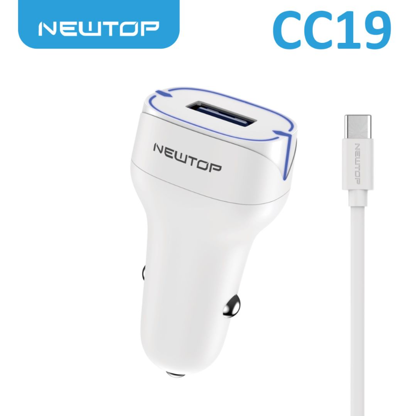 NEWTOP CC19 CARICATORE DA MACCHINA 1USB 2.4A CON …