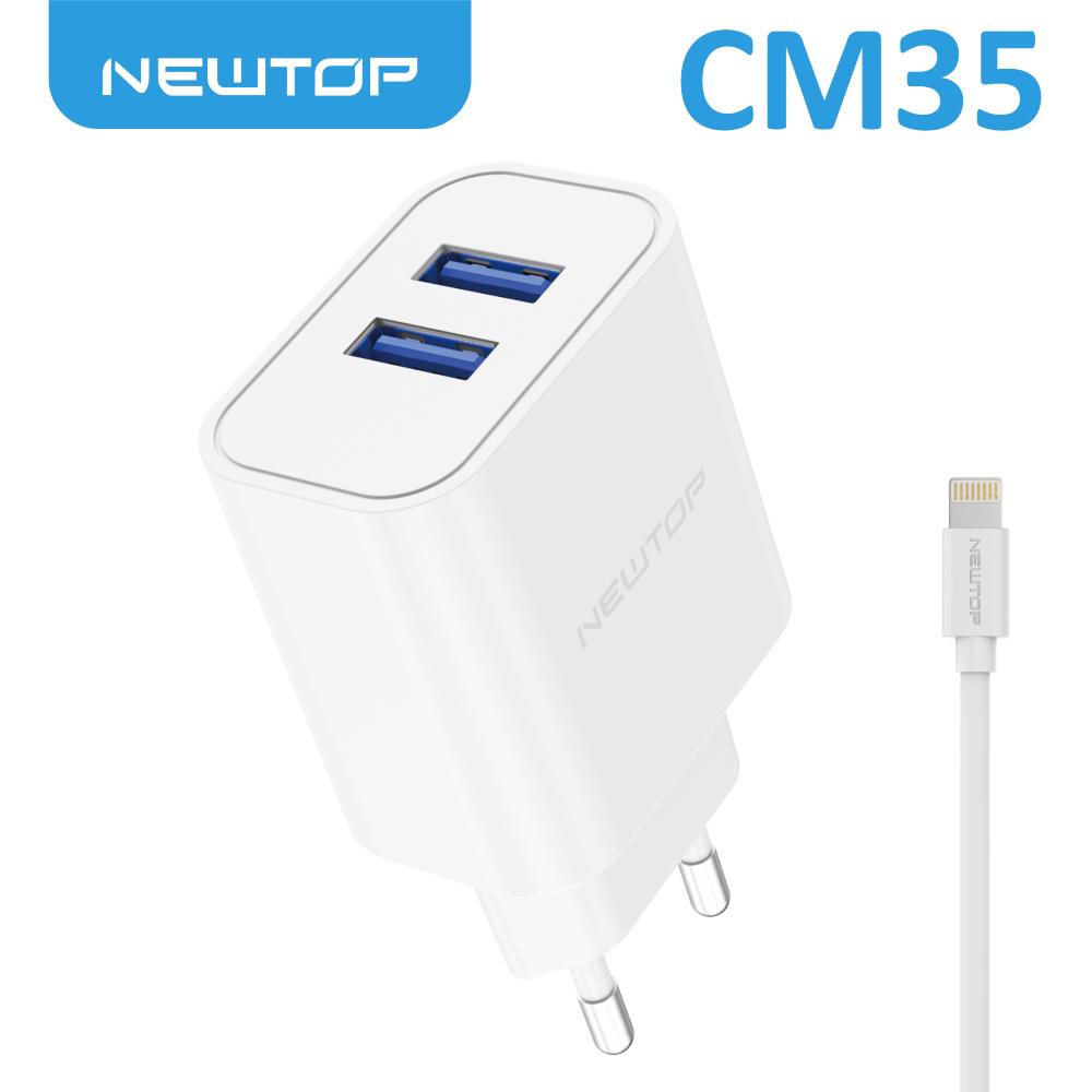 NEWTOP CM35 CARICATORE DA MURO 2 USB 2.1A …