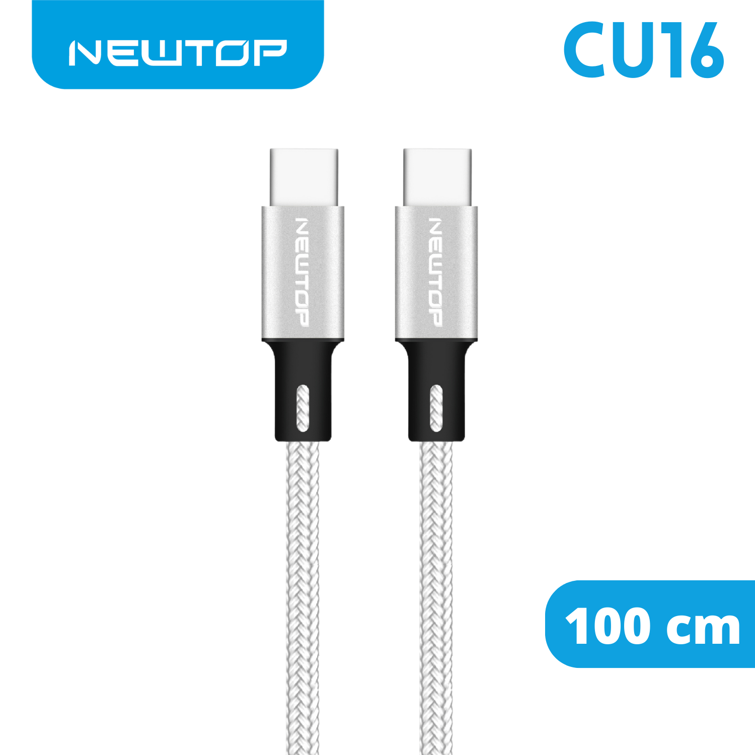 NEWTOP CU16 CORD ALUMINIUM CAVO 100CM TYPE-C/TYPE-C