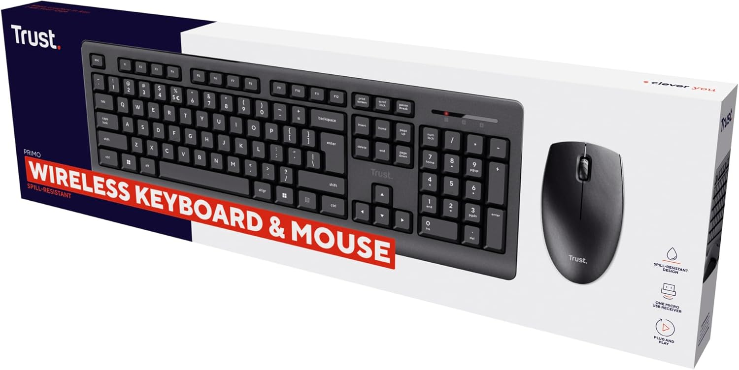 TRUST KIT TASTIERA E MOUSE WIRELESS PRIMO [LAYOUT …