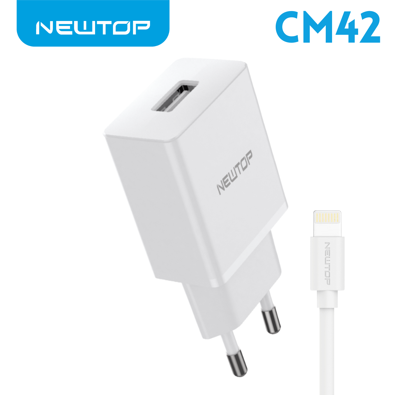 NEWTOP CM65 CARICATORE DA MURO 1USB 5V 2.4A …