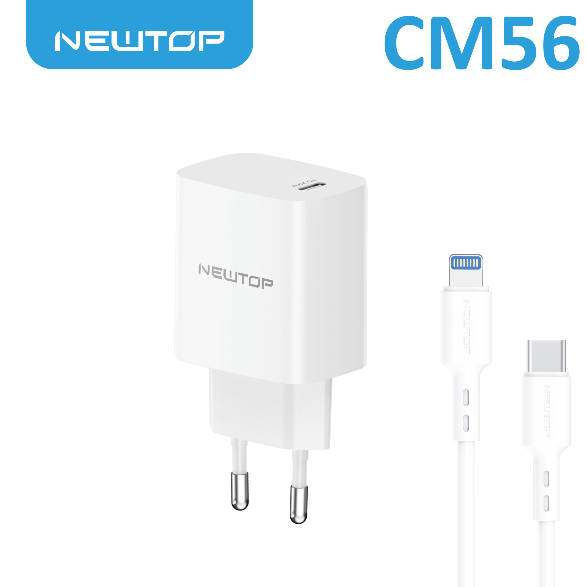 NEWTOP CM56 CARICATORE PD 20W CON CAVO TYPE-C/ …