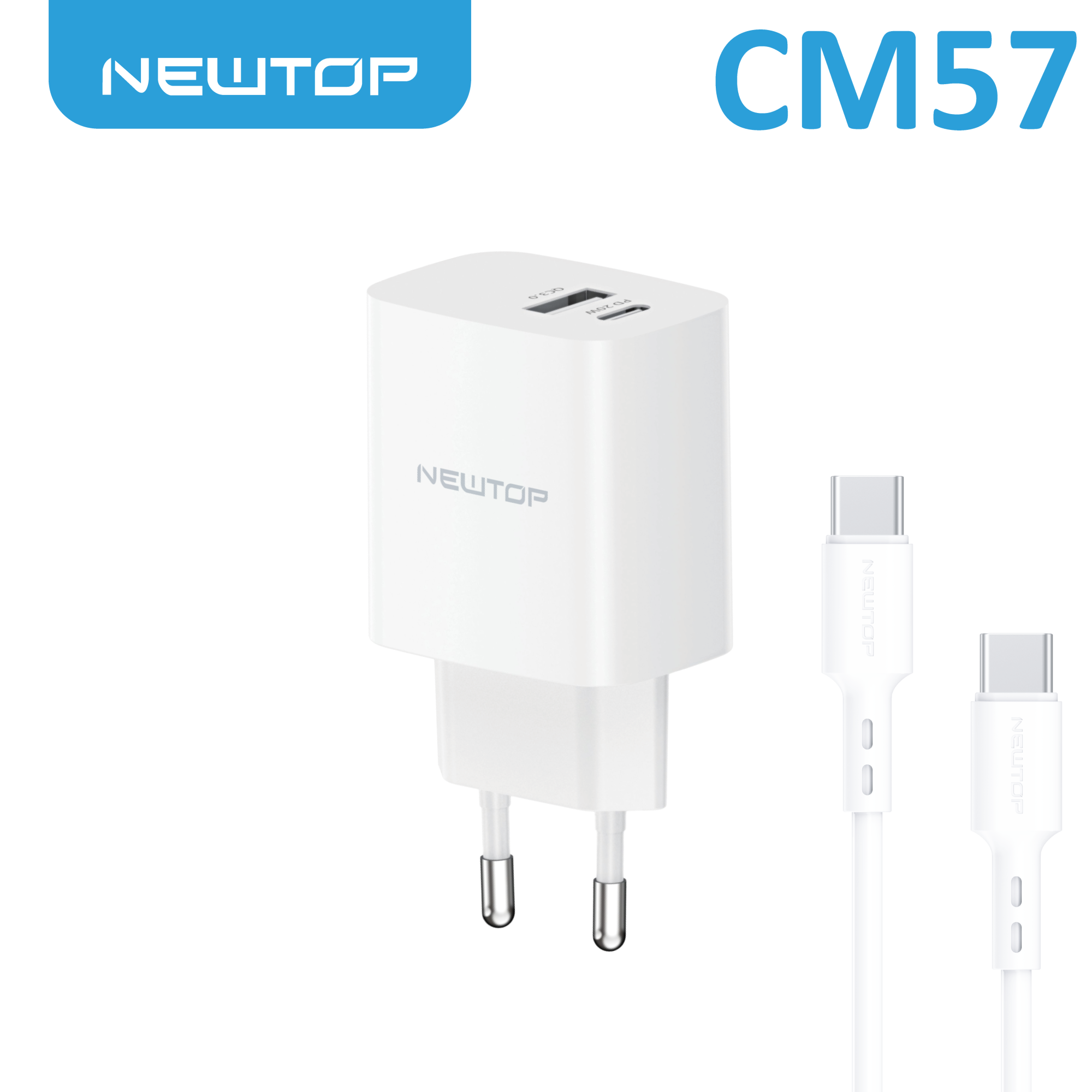 NEWTOP CM57 CARICATORE PD 20W + QC 18W …