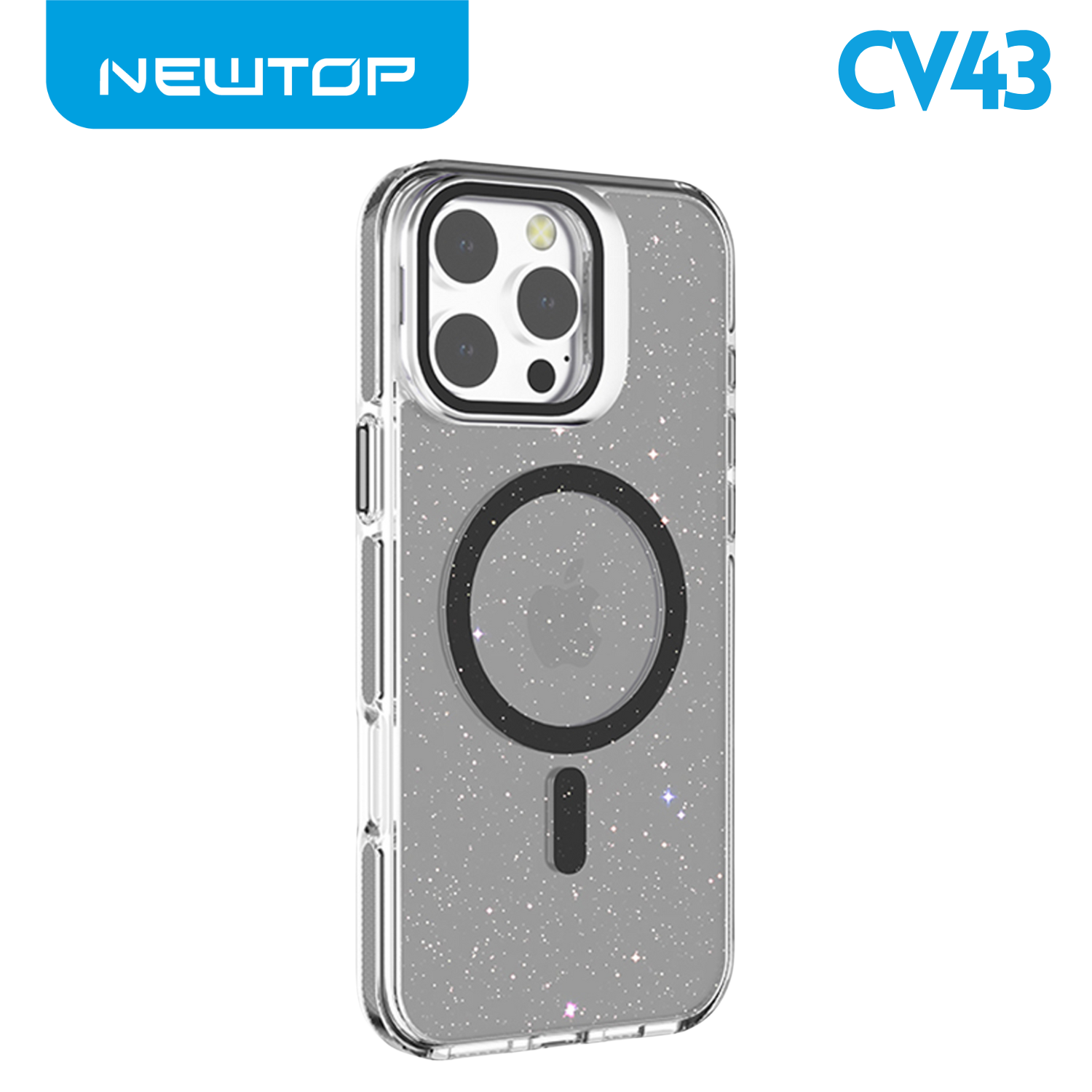 NEWTOP CV43-09 SUPPORTO CON GLITTER APPLE IPHONE 17 …