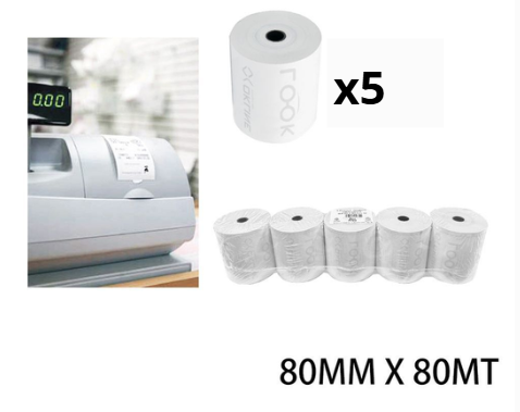 ROTOLI TERMICI PER CASSA 80X80 MT OMOLOGATI BPA …
