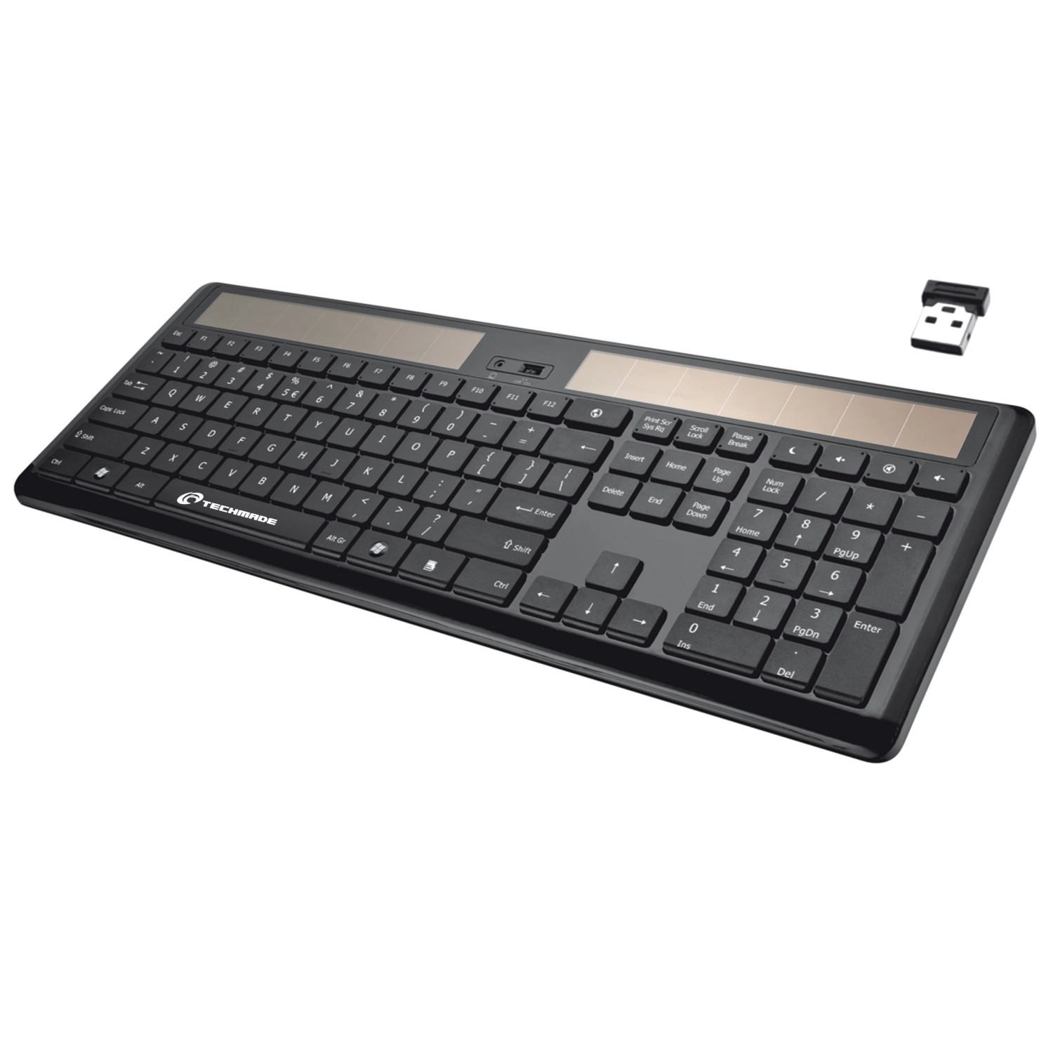 TECHMADE TASTIERA WIRELESS AD ENERGIA SOLARE ITA