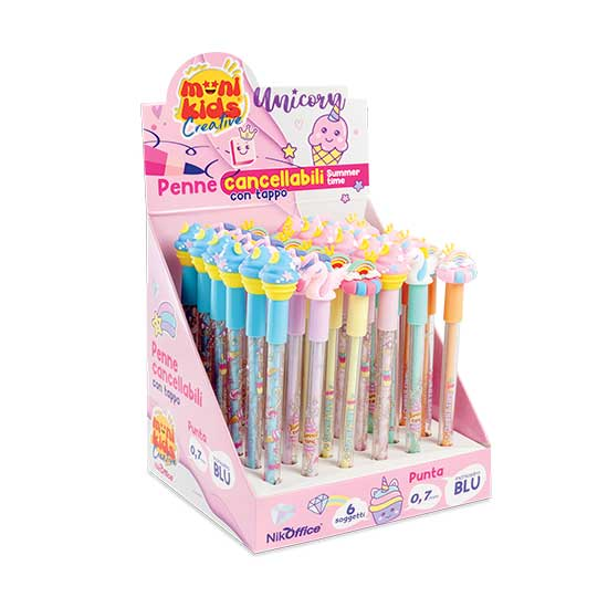 MONIKIDS CREATIVE - PENNE CANCELLABILI CON TAPPO SUMMER …