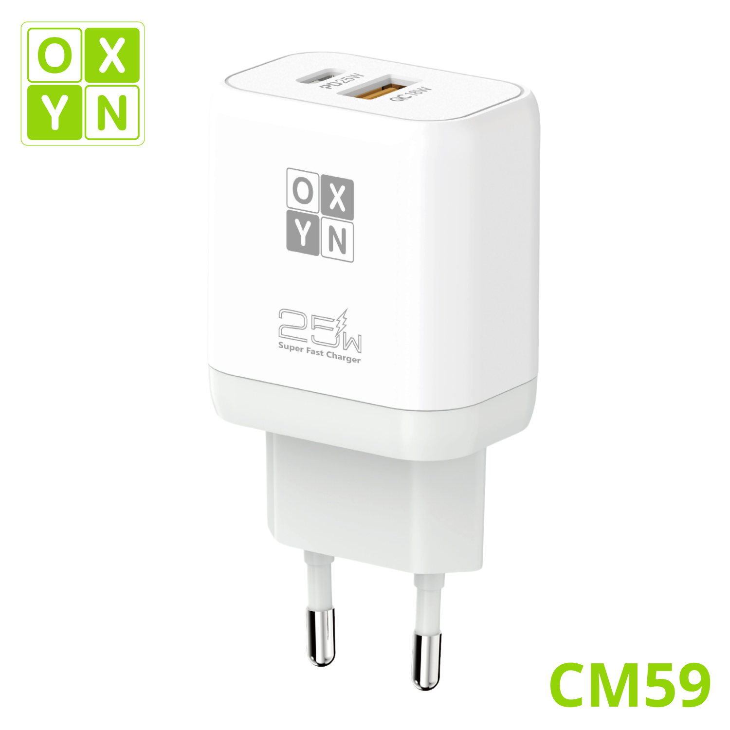 OXYN CM59 CARICATORE DA MURO USB-A + PD …