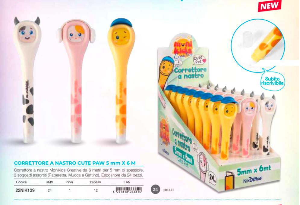 MONIKIDS CREATIVE - CORRETTORE A NASTRO CUTE PET …
