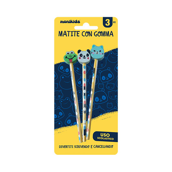 MONIKIDS CREATIVE - MATITE CON GOMMA 3 PZ …