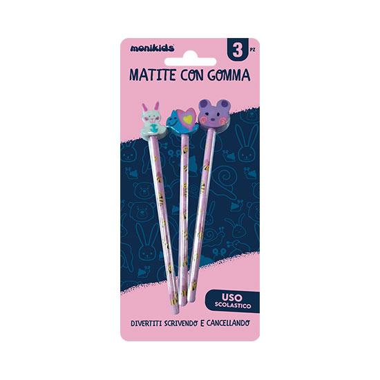 MONIKIDS CREATIVE - MATITE CON GOMMA 3 PZ …