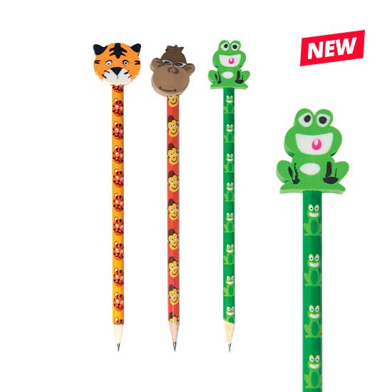 MONIKIDS CREATIVE - MATITE CON GOMMA ANIMALS ESPO …