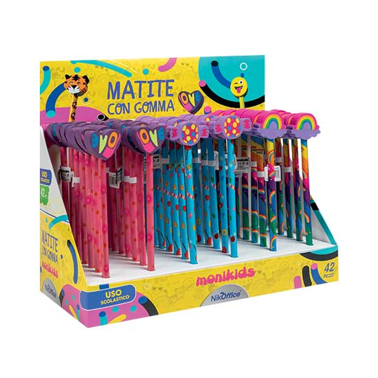 MONIKIDS CREATIVE - MATITE CON GOMMA LOVE & …