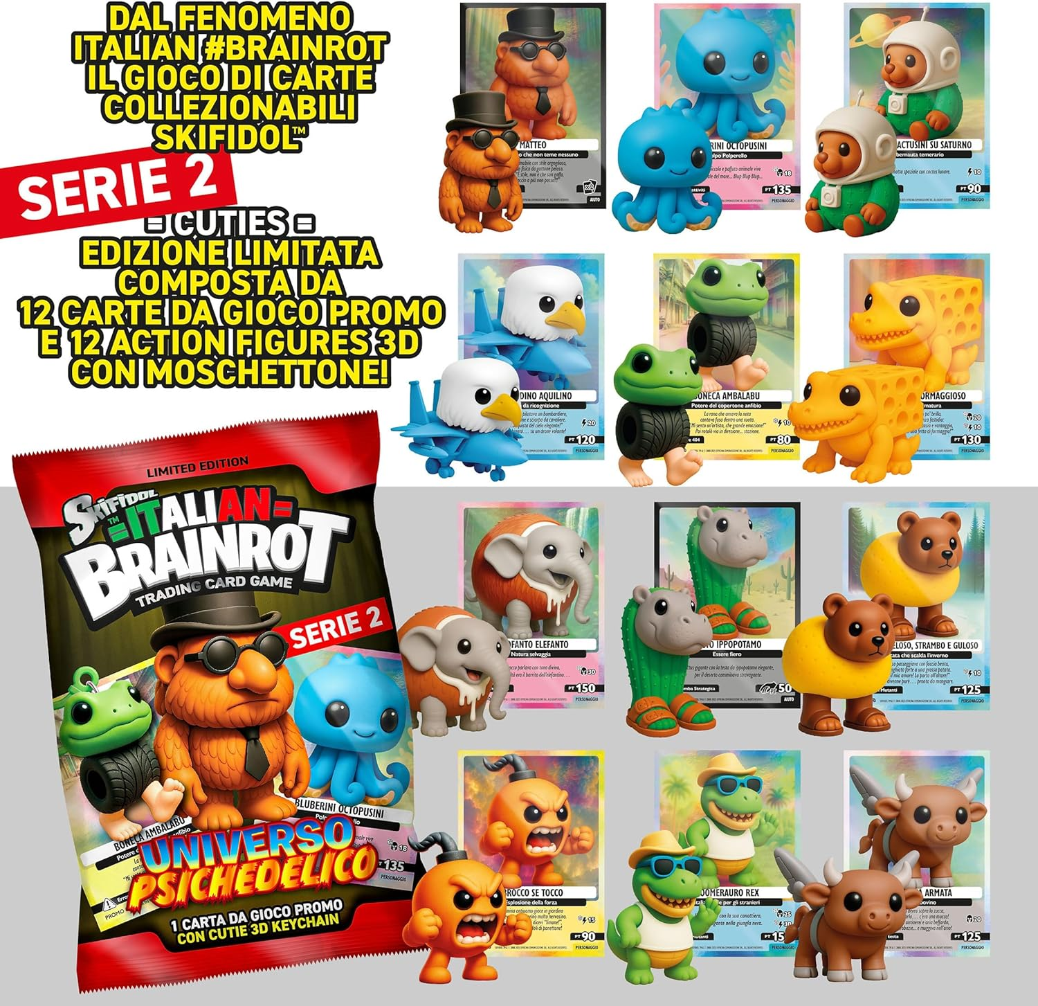 SKIFIDOL - ITALIAN BRAINROT SERIE 2 3D CUTIES …
