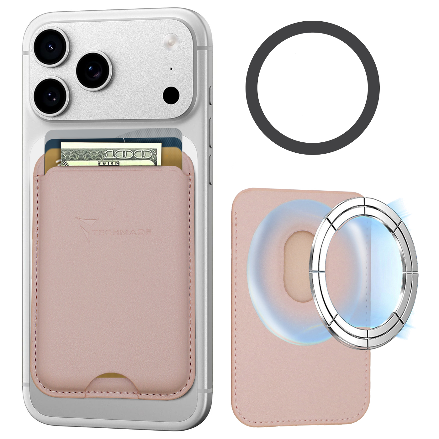 TECHMADE SMART WALLET SLIM DESIGN MAGNETIC 3 CARTE …