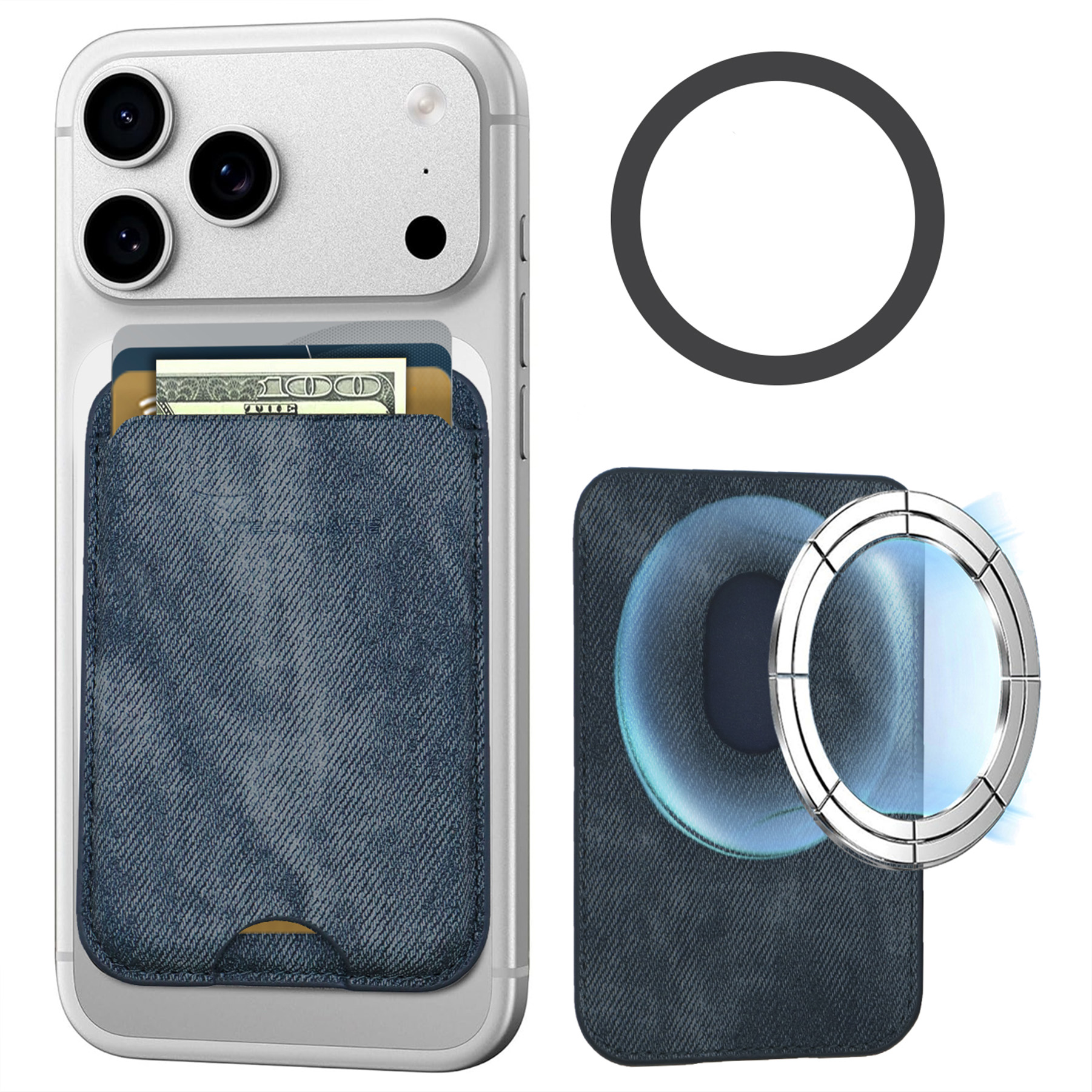 TECHMADE SMART WALLET SLIM DESIGN MAGNETIC 3 CARTE …