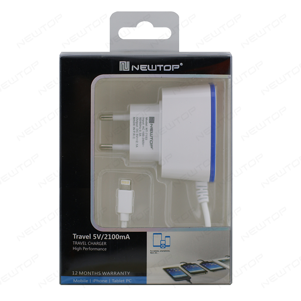 NEWTOP 2 USB CHARGER + CABLE 2.1A 5G/6G/IPAD …