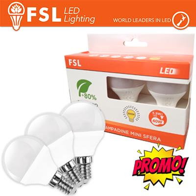 Lampada Mini Sfera E14: Confezione PROMO 3PACK - …