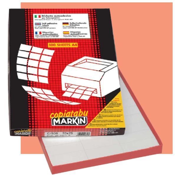 MARKIN 210C556 CONFEZIONE 4.800 ETICHETTE ADESIVE 24.75x52.50 MM …
