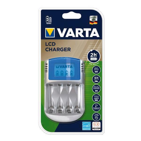 VARTA CARICABATTERIE LCD PER BATTERIE RICARICABILI AA STILO …