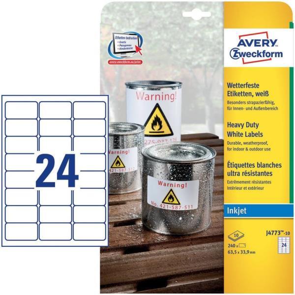 Avery J4773 - Poliestere - bianco - 33.9 …